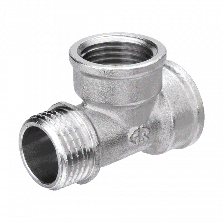 Тройник ВВН 1/2'х1/2'х1/2' переходной, никелированный AQUALINK 02381