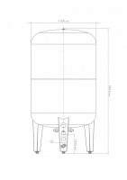 Гидроаккумулятор вертикальный В 150, металлический фланец Джилекс 7151