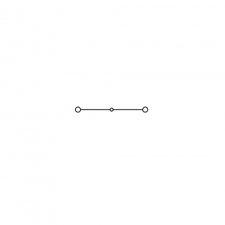 Клемма проходная , винтовой зажим, 2 точки подключения, 35 кв.мм, синяя DKC KRU-35N-BU