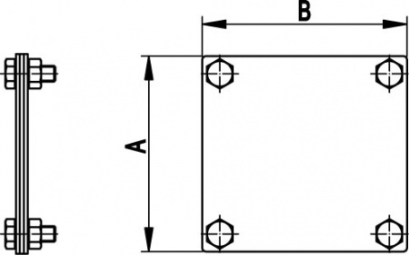 Клемма проходная , винтовой зажим, 2 точки подключения, 35 кв.мм, синяя DKC KRU-35N-BU