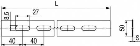 Траверса для подвеса лотка шириной до 300 мм DKC BST4130