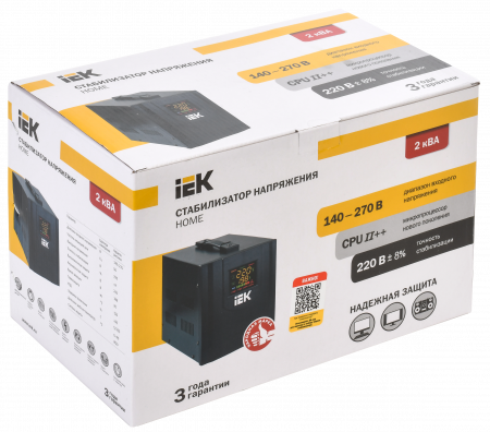 IVS20-1-02000 Стабилизатор напряжения  однофазный 2 кВА СНР1-0-2 КВА IEK 