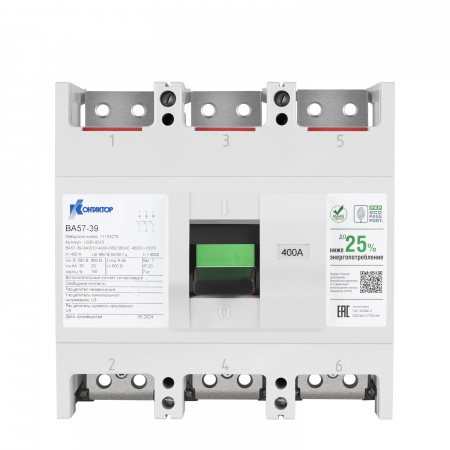 Выключатель автоматический ВА57-39-340010-500А-660/380AC-5000А Контактор L630-0019