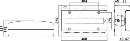 01774 Рамка для ввода в стену/в коробку RQM 60 IN-Liner DKC 