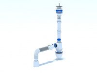 Сифон для умывальника АНИ 1 1/4' x 40 с гибкой трубой 40х50 АНИ пласт C1010