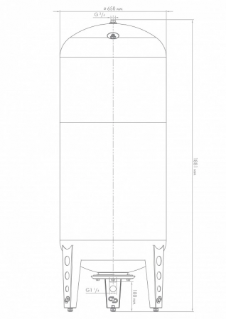 Бак расширительный В 500, металлический фланец Джилекс 7796