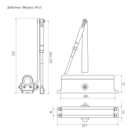 Доводчик дверной морозостойкий НОРА-М 4S Белый 4999