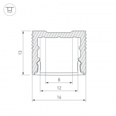Профиль SL-SLIM-H13M-2000 ANOD (ARL, Алюминий) Arlight 023718