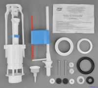 Набор для бачка унитаза с нижней подводкой 1/2' с пластиковым щтуцером кнопка белая эконом АНИ пласт WC6550