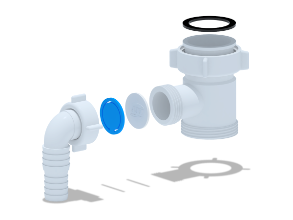 Отвод для стиральной машины АНИ 1 1/2' х 1 1/2' АНИ пласт M110