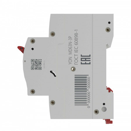 Выключатель автоматический трёхполюсный 50А C 6кА DKC MD63N-3PC50