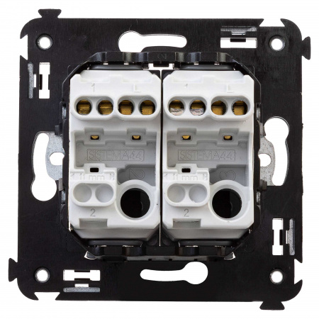 4400104 Avanti Выключатель двухклавишный в стену, Белое   облако DKC 