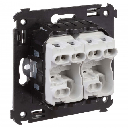 4400104 Avanti Выключатель двухклавишный в стену, Белое   облако DKC 