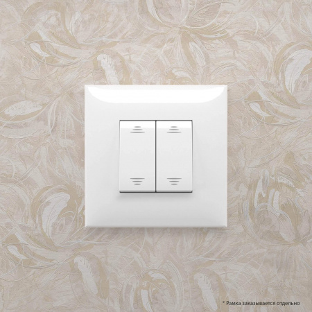 4400104 Avanti Выключатель двухклавишный в стену, Белое   облако DKC 