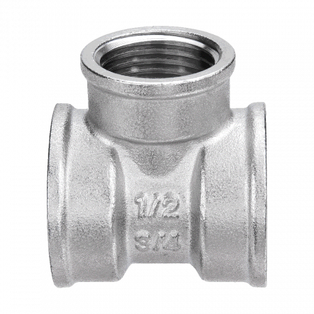 Тройник ВВВ 1/2'х1/2'х1/2' никелированный AQUALINK 02568