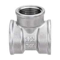 Тройник ВВВ 1/2'х1/2'х1/2' никелированный AQUALINK 02568