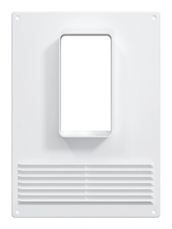 Площадка торцевая вертикальная пластиковая с решеткой 180х250 фланец 60х120 ERA 612ПТВР 17479