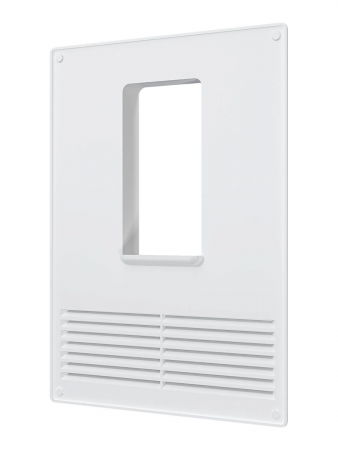 Площадка торцевая вертикальная пластиковая с решеткой 180х250 фланец 60х120 ERA 612ПТВР 17479