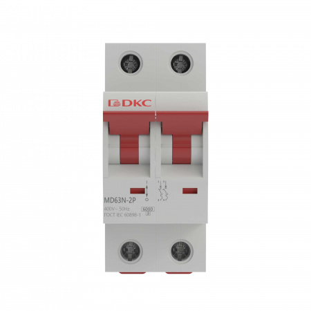 Выключатель автоматический двухполюсный 32А C 6кА MD63N-2PC32 DKC