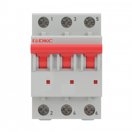 Выключатель автоматический модульный YON MD63 3P 16А C 6kA DKC MD63-3C16-6
