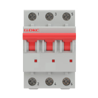 Выключатель автоматический модульный YON MD63 3P 16А C 6kA DKC MD63-3C16-6