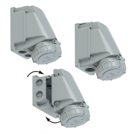 Розетка настенная 63А/400V/3P+N+E/IP67 PCE 135-6 00-00002094