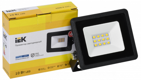 LPDO601-10-65-K02 Прожектор СДО 06-10 светодиодный черный IP65 6500K IEK 