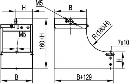 Редукция упрощенная 100мм Н80 цинк-ламельная (аналог горячеоцинкованной) DKC LR8100HDZL