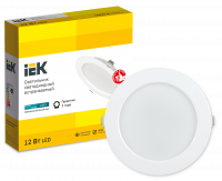 Светильник светодиодный ДВО 1613 белый круг 12Вт 4000К IP20 IEK LDVO0-1613-12-4000-K01