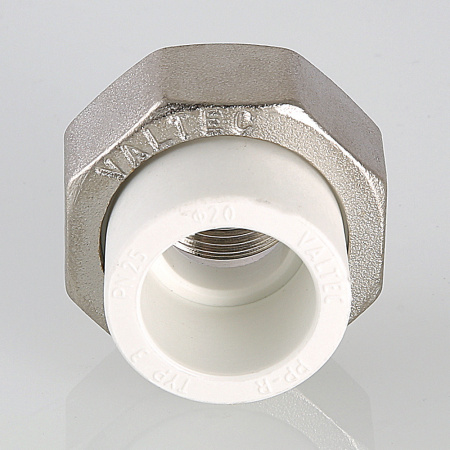 Муфта разъемная 20 х 1/2' ВР полипропиленовое PPR белое VALTEC VTp.762.0.02004 PV7622004  