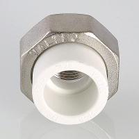 Муфта разъемная 20 х 1/2' ВР полипропиленовое PPR белое VALTEC VTp.762.0.02004 PV7622004  