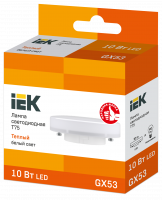 Лампа светодиодная T75 таблетка 10Вт 230В 3000К GX53 IEK LLE-T80-10-230-30-GX53