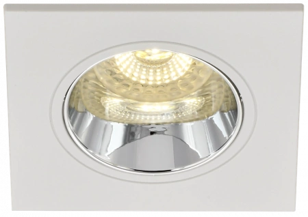 LT-UVB0-4107-GU10-1-K23 LIGHTING Светильник 4107 встраиваемый поворотный под лампу GU10 белый/хром пластик IEK 