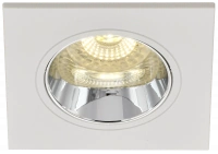 LIGHTING Светильник 4107 встраиваемый поворотный под лампу GU10 белый/хром пластик IEK LT-UVB0-4107-GU10-1-K23