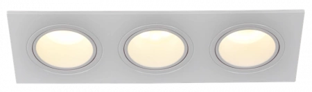 LT-UVB0-4103-GU05-3-K01 LIGHTING Светильник 4103 встраиваемый под лампу 3хMR16 квадрат пластиковый белый IEK 