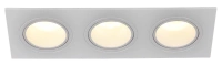 LIGHTING Светильник 4103 встраиваемый под лампу 3хMR16 квадрат пластиковый белый IEK LT-UVB0-4103-GU05-3-K01
