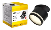 LIGHTING Светильник 4033 встраиваемый поворотный под лампу GX53 черный IEK LT-UVB0-4033-GX53-1-K02