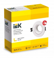 LIGHTING Светильник 4104 встраиваемый под лампу MR16 круг пластиковый белый IEK LT-UVB0-4104-GU05-1-K01