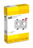 LIGHTING Светильник 4102 встраиваемый под лампу 2хMR16 квадрат пластиковый белый IEK LT-UVB0-4102-GU05-2-K01