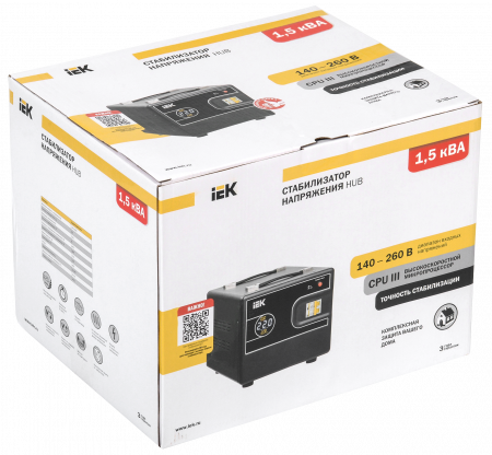 IVS21-1-D15-13 Стабилизатор напр. 1-ф. переносн. 1.5кВА HUB IEK 