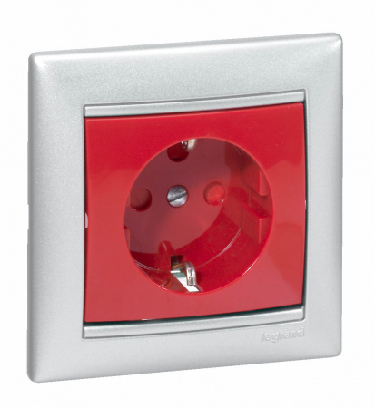 VALENA Розетка с заземлением с блокировкой красная Legrand 774327