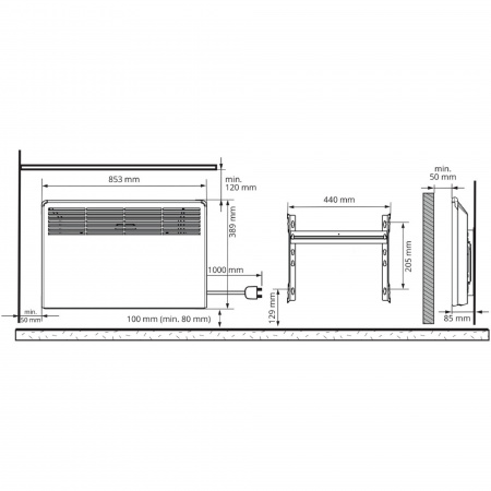 EPHBM10PR Конвектор электрический FinnHeat 1000 Вт ENSTO 