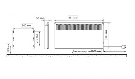 EPHLM05PR Конвектор электрический Lammitin 500 Вт ENSTO 