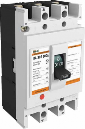 21008DEK Выключатель автоматический трехполюсный ВА-302 100А 25кА Dekraft 
