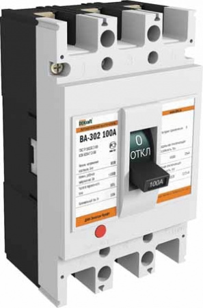 21008DEK Выключатель автоматический трехполюсный ВА-302 100А 25кА Dekraft 