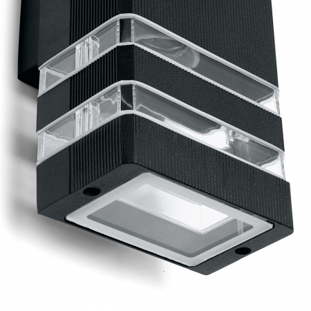 DH0807 Светильник НБУ-2х60w вверх/вниз Е27 IP54 черный FERON  41154