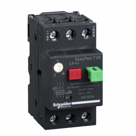 Выключатель автоматический для защиты электродвигателей 2.5-4A Schneider Electric GZ1E08