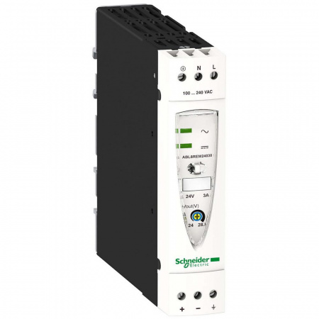 ABL8REM24030 Блок питания ABL8 1-фазный вход: AC100-240V/DC120-250 выход: DC24V 3A Schneider Electric 