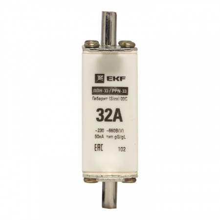 Вставка плавкая ППН-33 100/32А габарит 00С EKF fus-33/100/32