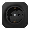 Розетка с заземлением - Legrand Quteo - без шторок IP20 16А 250В винтовые зажимы накладной монтаж - чёрный матовый 782472